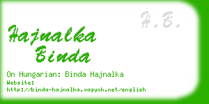 hajnalka binda business card